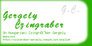 gergely czingraber business card